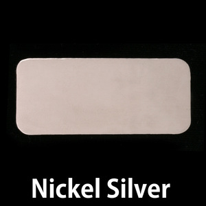 Metal Stamping Blanks Nickel Silver Rectangle, 44.5mm (1.75") x 20mm (.79"), 20g